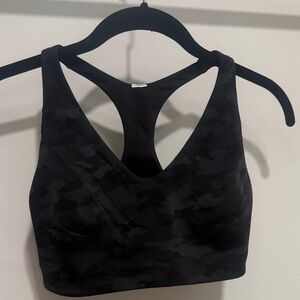 lululemon athletica Black Camo V-Neck Racerback Sports Bra